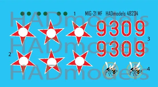 MiG-21MF HUNAF 9309 Dongó Squadron 1:48