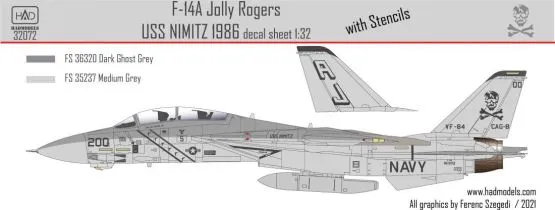 F-14A VF-84 Jolly Rogers - USS Nimitz 1986 1:32