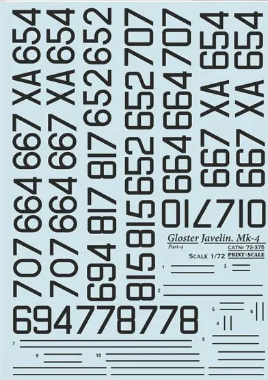 Gloster Javelin Mk.5,6,7 Part.4 1:72