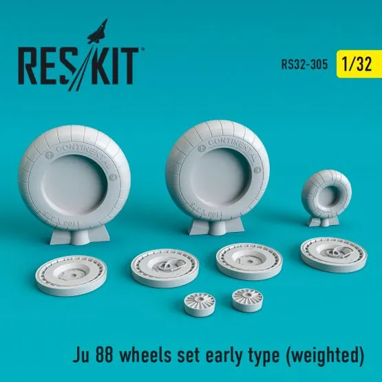 Ju 88 wheels set early type (weighted) 1:32