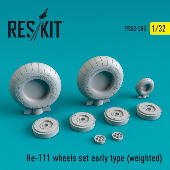 He-111 wheels set early type (weighted) 1:32