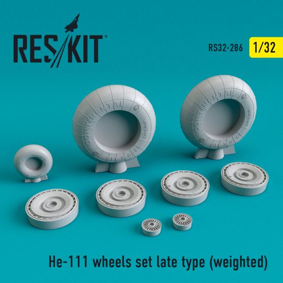 He-111 wheels set late type (weighted) 1:32