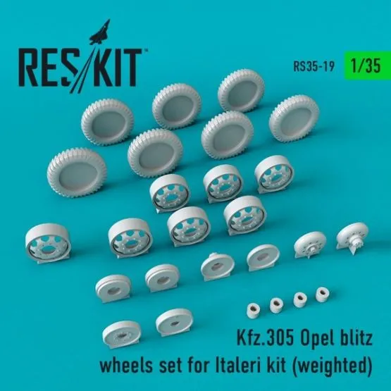 Kfz.305 Opel blitz wheels set for Italeri (weighted) 1:35