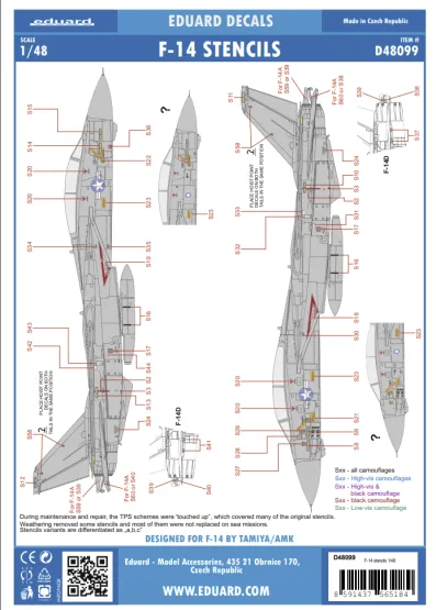 F-14 stencils 1:48