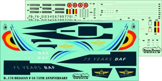 F-16 Belgian 75TH Anniversary 1:72