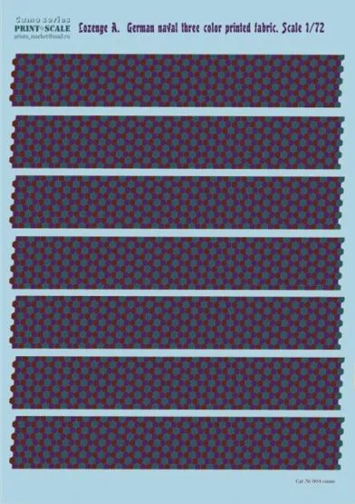 Lozenge A. German naval three color printed fabric 1:72