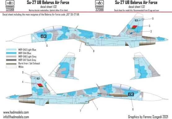 Su-27UB - Belarus 63 1:32