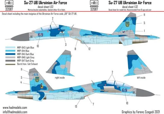 Su-27UB Ukrain painting 69 1:32