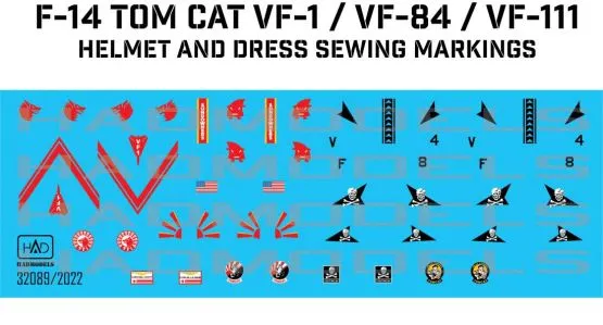 F-14 Helmets and military dress sewing 1:32