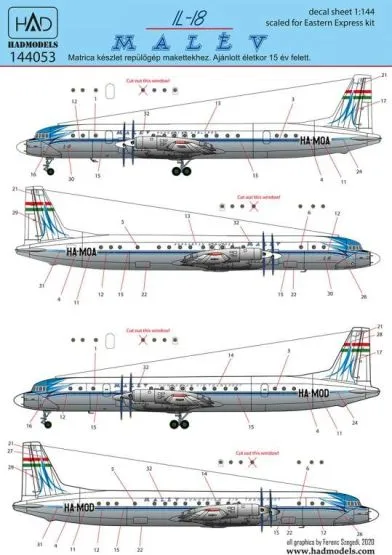 Il-18 Retro - 60s years MALÉV 1:144