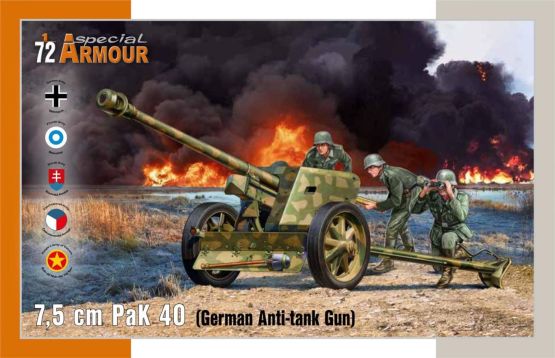 PaK 40 7,5cm German Anti-tank Gun 1:72