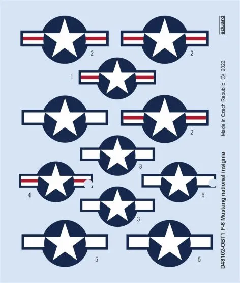 F-6 Mustang national insignia 1:48