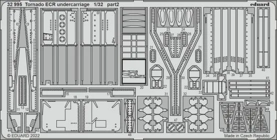 Tornado ECR undercarriage for Italeri 1:32