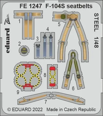 F-104S seatbelts STEEL 1:48