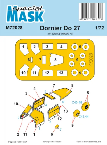 Dornier Do.27 mask 1:72