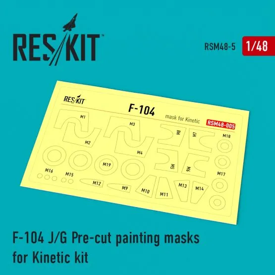 F-104 J/G mask for Kinetic 1:48