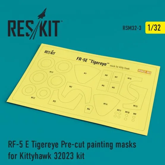 RF-5 E Tigereye mask for Kitty Hawk 1:32