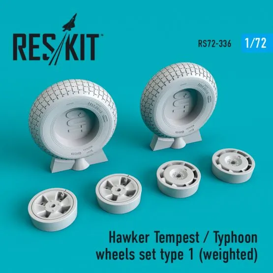 Hawker Tempest/Typhoon wheels set type 1 1:72