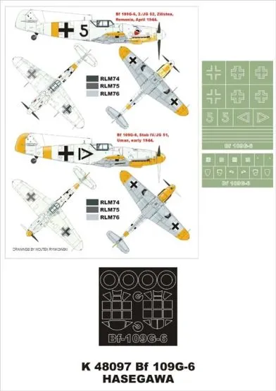 BF 109G-6 super mask for Hasegawa 1:48