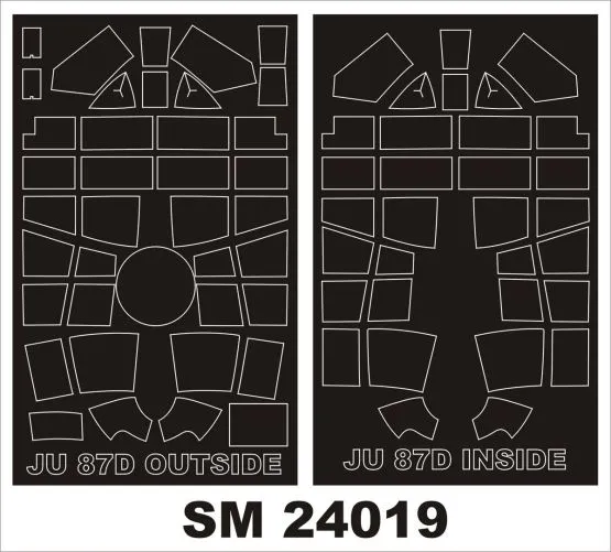 Ju 87D/G mask for Trumpeter 1:24 Ju 87D/G mask for Trumpeter 1:24