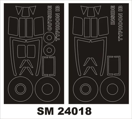 Typhoon Car Door mask for Airfix 1:24