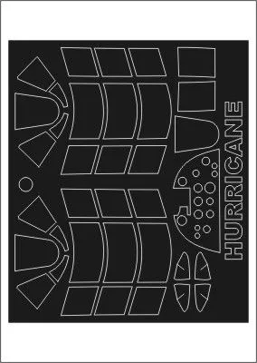 Hawker Hurricane mask for Trumpeter 1:24 Hawker Hurricane mask for Trumpeter 1:24