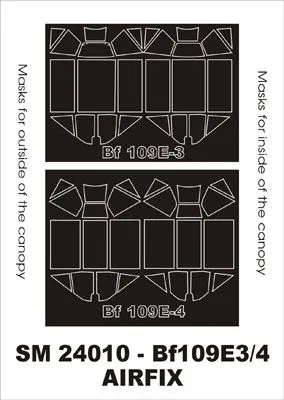Bf 109E3/4 mask for Airfix 1:24
