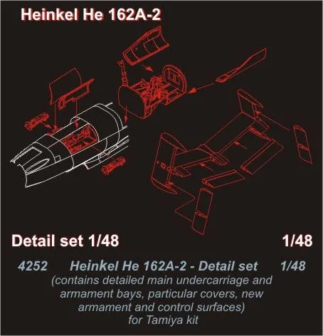 He 162A-2 detail set for Tamiya 1:48