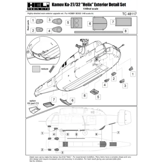 Kamov Ka-27/32 Helix Exterior Detail Set 1:48