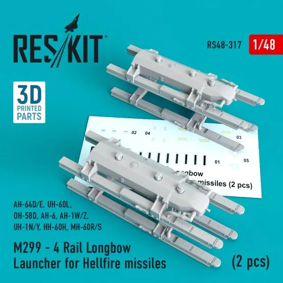 M299 - 4 Rail Longbow Launcher for Hellfire missiles 1:48