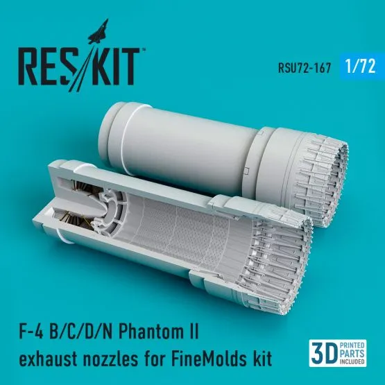 F-4 (B,C,D,N) Phantom II exhaust nozzles for FineMolds 1:72
