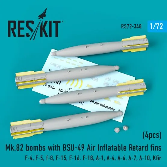 Mk.82 bombs with BSU-49 Air Inflatable Retard fins 1:72