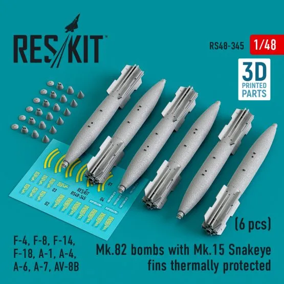 Mk.82 bombs with Mk.15 Snakeye fins thermally protected 1:48
