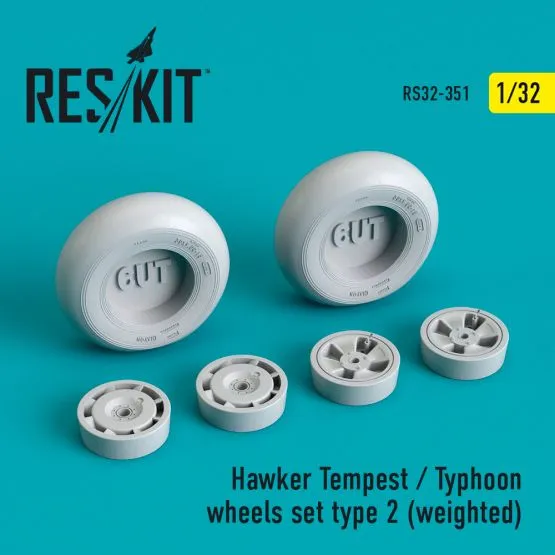 Hawker Tempest/Typhoon wheels set type 2 1:32