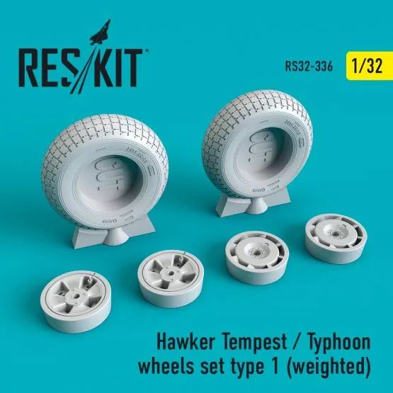 Hawker Tempest/Typhoon wheels set type 1 1:32