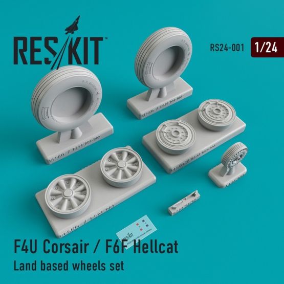 F4U Corsair / F6F Hellcat Land based wheels 1:24