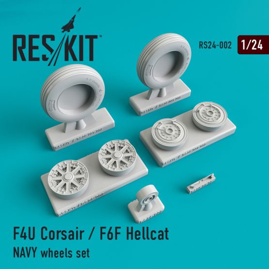 F4U Corsair / F6F Hellcat NAVY wheels 1:24