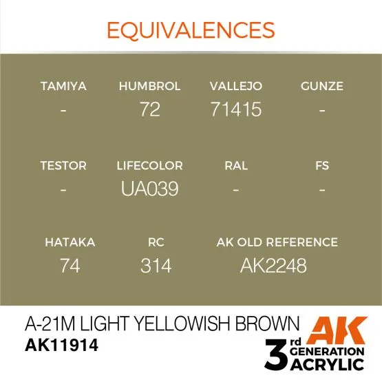 A-21M Light Yellowish 17ml (3G)