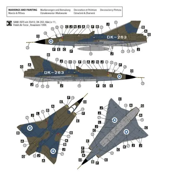 SAAB J 35ÖE/FS Draken 1:72