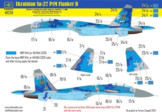 Su-27 Flanker B - Digit Camouflage 1:48