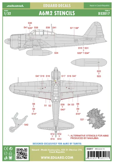 A6M2 stencils 1:32