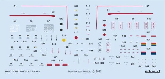 A6M2 stencils 1:32