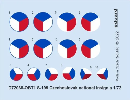 S-199 Czechoslovak national insignia 1:72