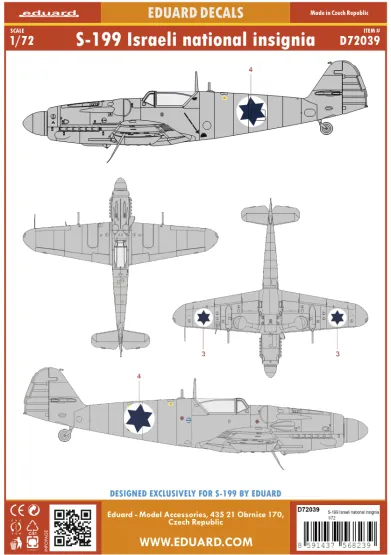 S-199 Israeli national insignia 1:72