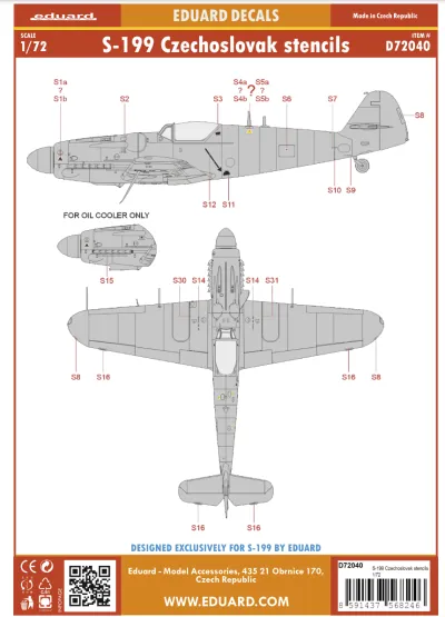 S-199 Czechoslovak stencils 1:72
