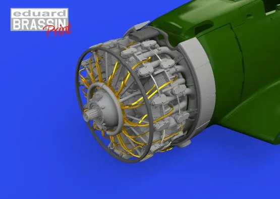A6M2 engine complete PRINT 1:48