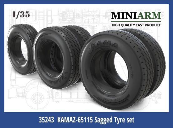 KAMAZ-65115 Sagged tyre set 1:35