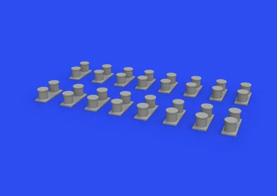 WWII USN battleship bollards PRINT 1:350