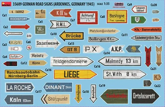 German Roar Signs (Ardennes, Germany) 1945 1:35