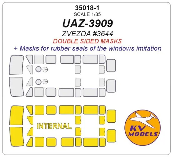UAZ-3909 mask (double sided) for Zvezda 1:35